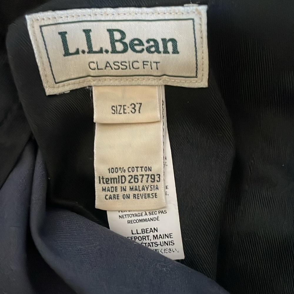Men's Navy Blue Shorts L.L. Bean size 37 - Picture 2 of 3